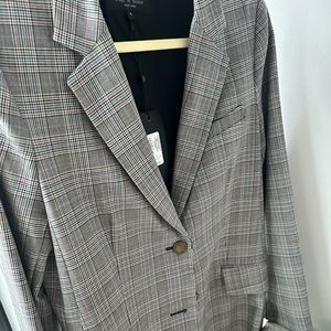 Rag and Bone NWT grey houndstooth blazer